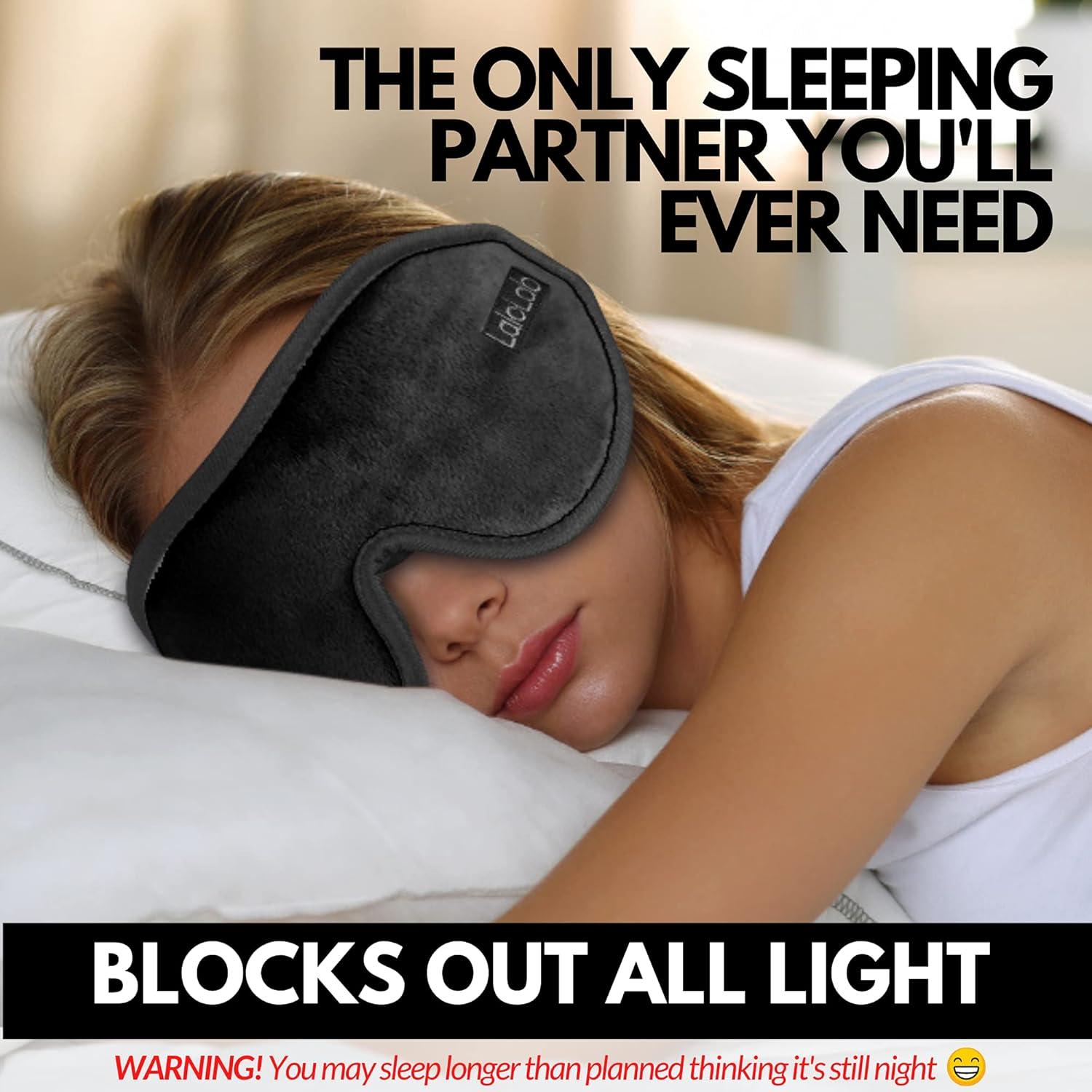 Máscara de Sueño 3D LaloLab - Bloqueo Total de Luz, Suave