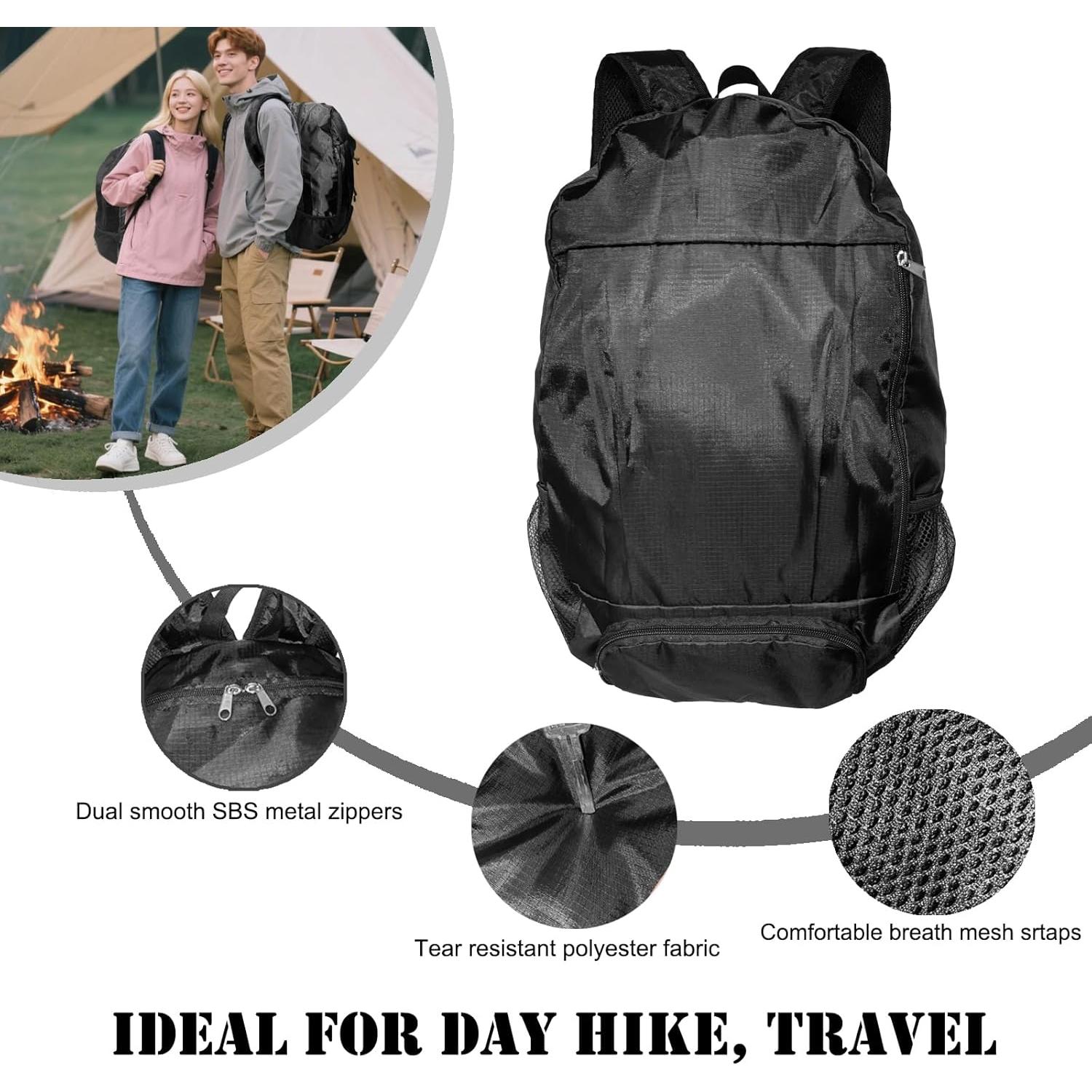 Mochila de Senderismo Plegable 30L Ultra Ligera Unisex