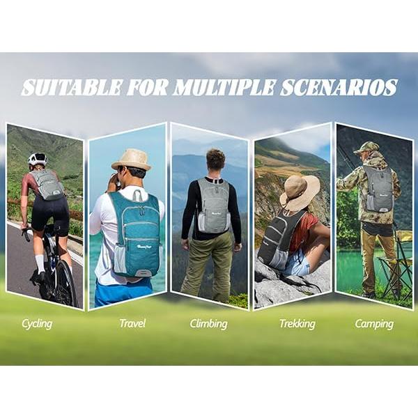 Mochila de Senderismo Seektop 20L Ligera e Impermeable Azul