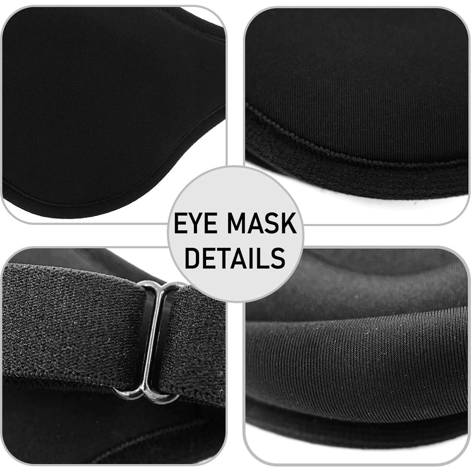 Máscara para dormir 3D THMNJ con correa ajustable - Bloquea luz