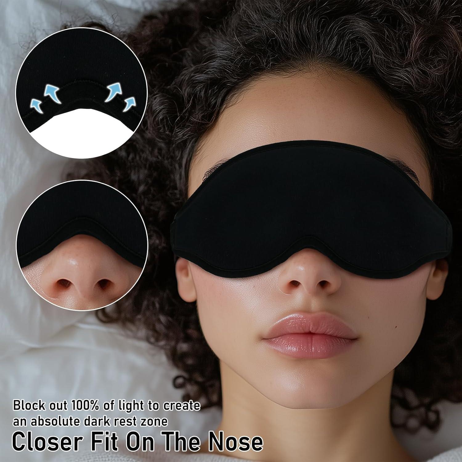 Máscara para dormir 3D THMNJ con correa ajustable - Bloquea luz