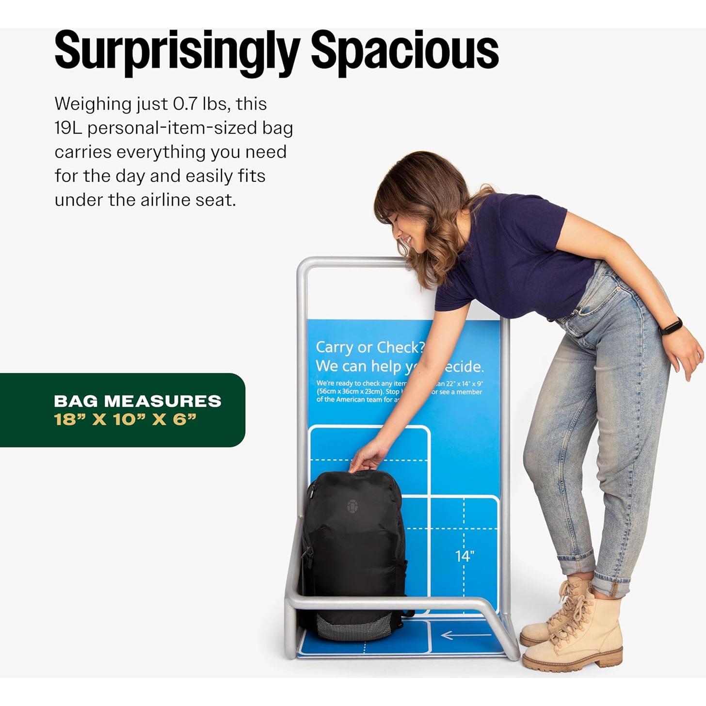 Mochila Plegable Tortuga 19L Nylon Duradero Unisex