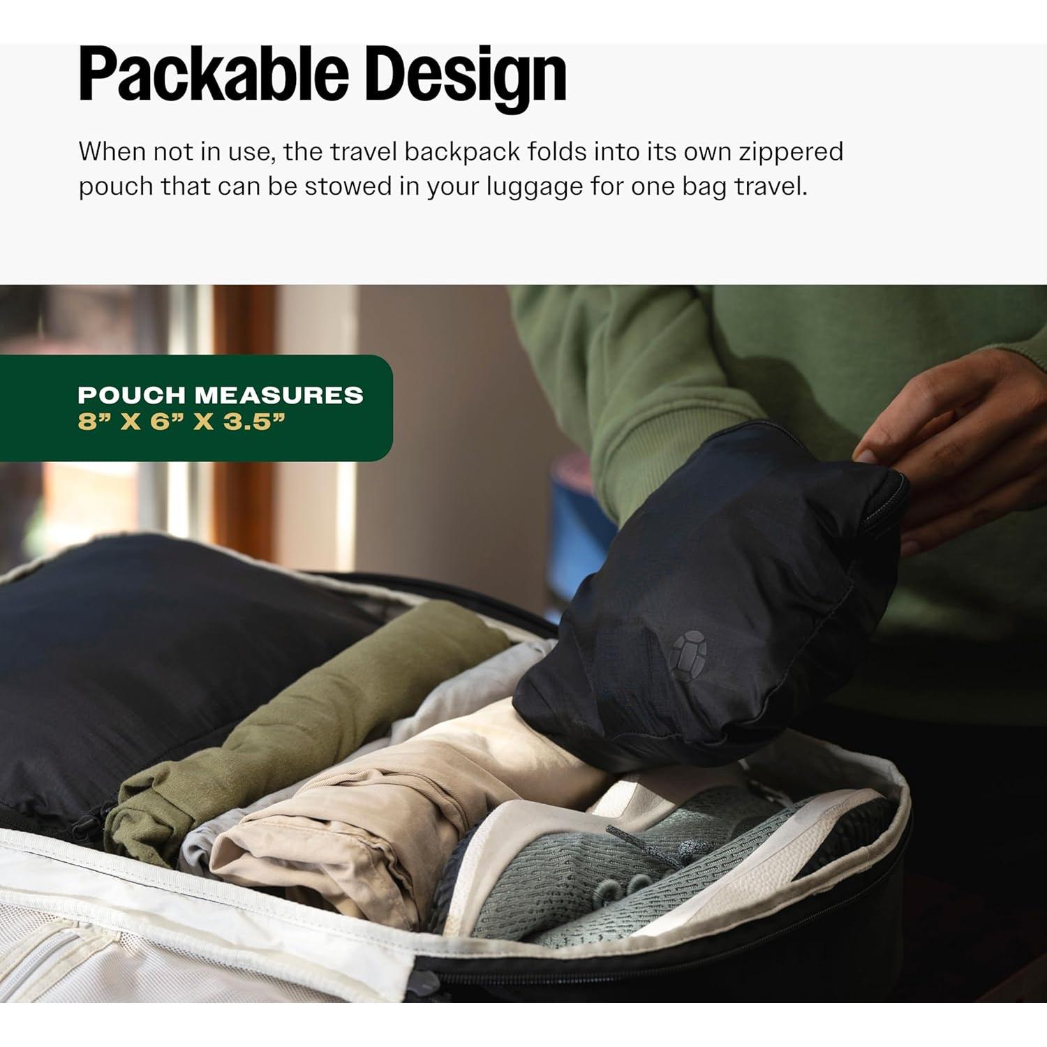 Mochila Plegable Tortuga 19L Nylon Duradero Unisex