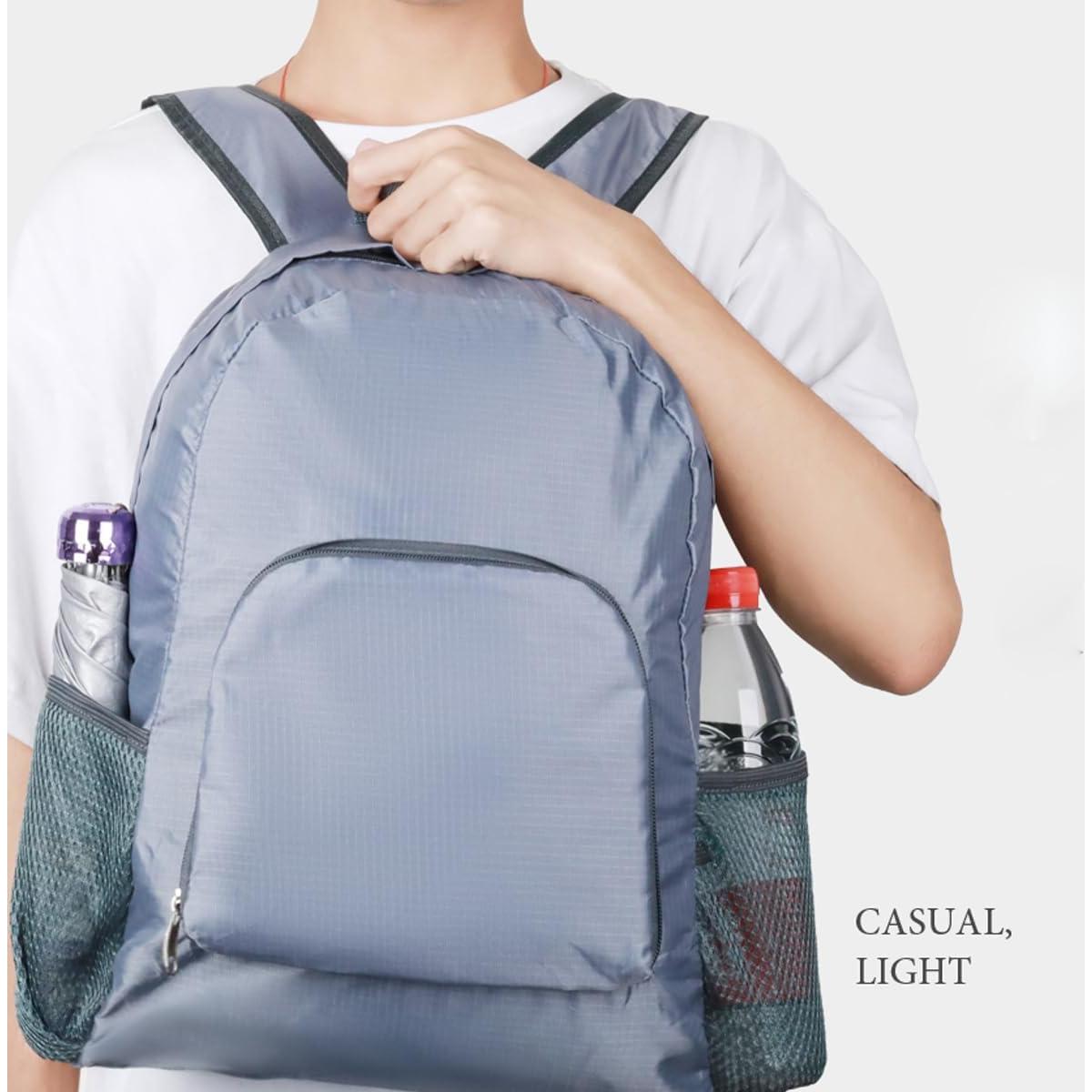 Mochila de Senderismo 20L Plegable Ligera Unisex Negra