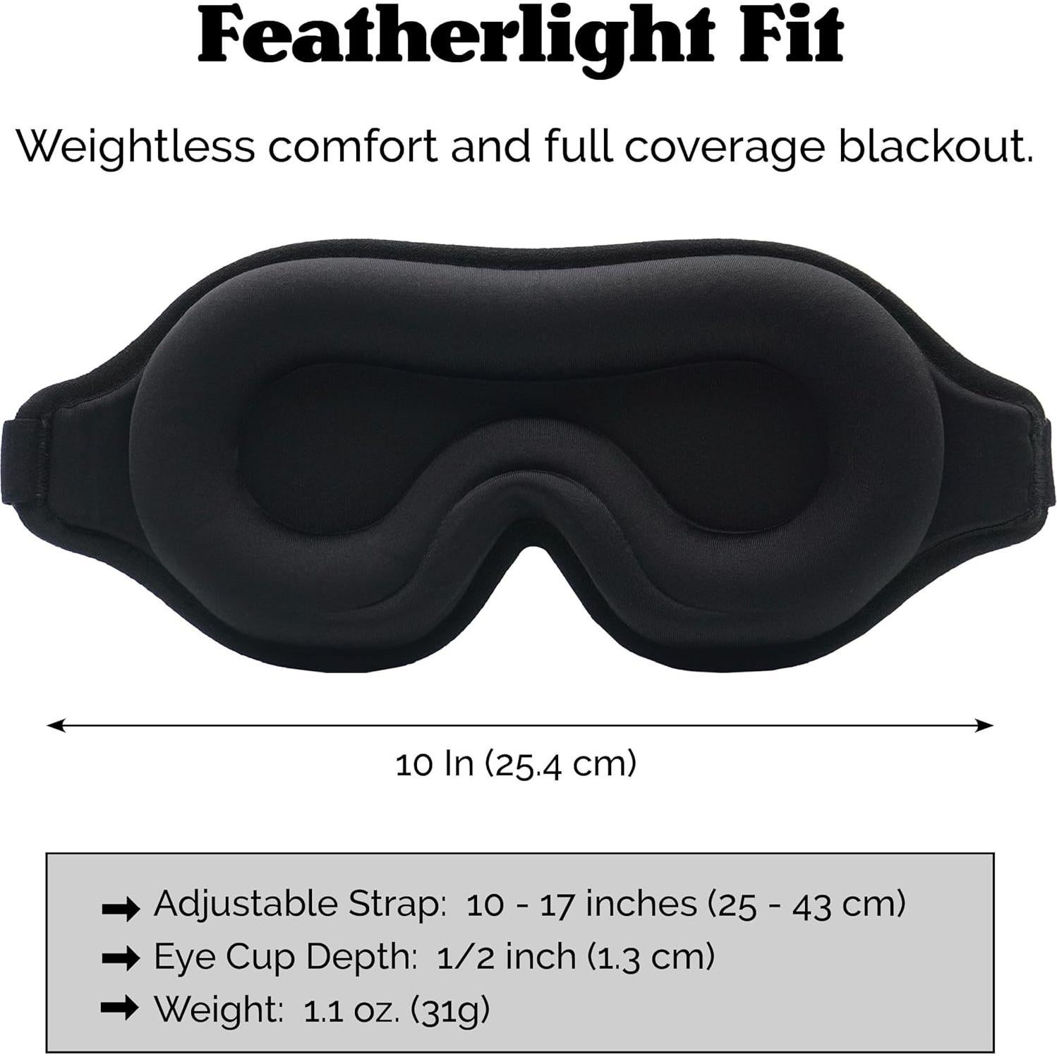 Máscara de Sueño 3D Zen Virtuoso - Bloqueo Completo de Luz