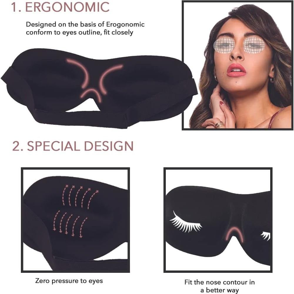 Máscara de Sueño 3D GladGirl para Pestañas - Rosa