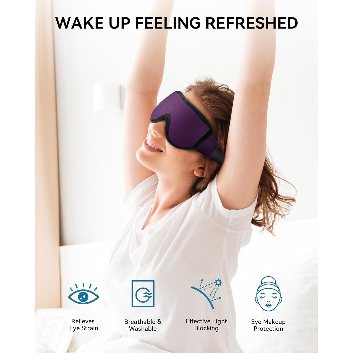 MÁSCARA PARA DORMIR MUSICOZY 3D Transpirable Ajustable