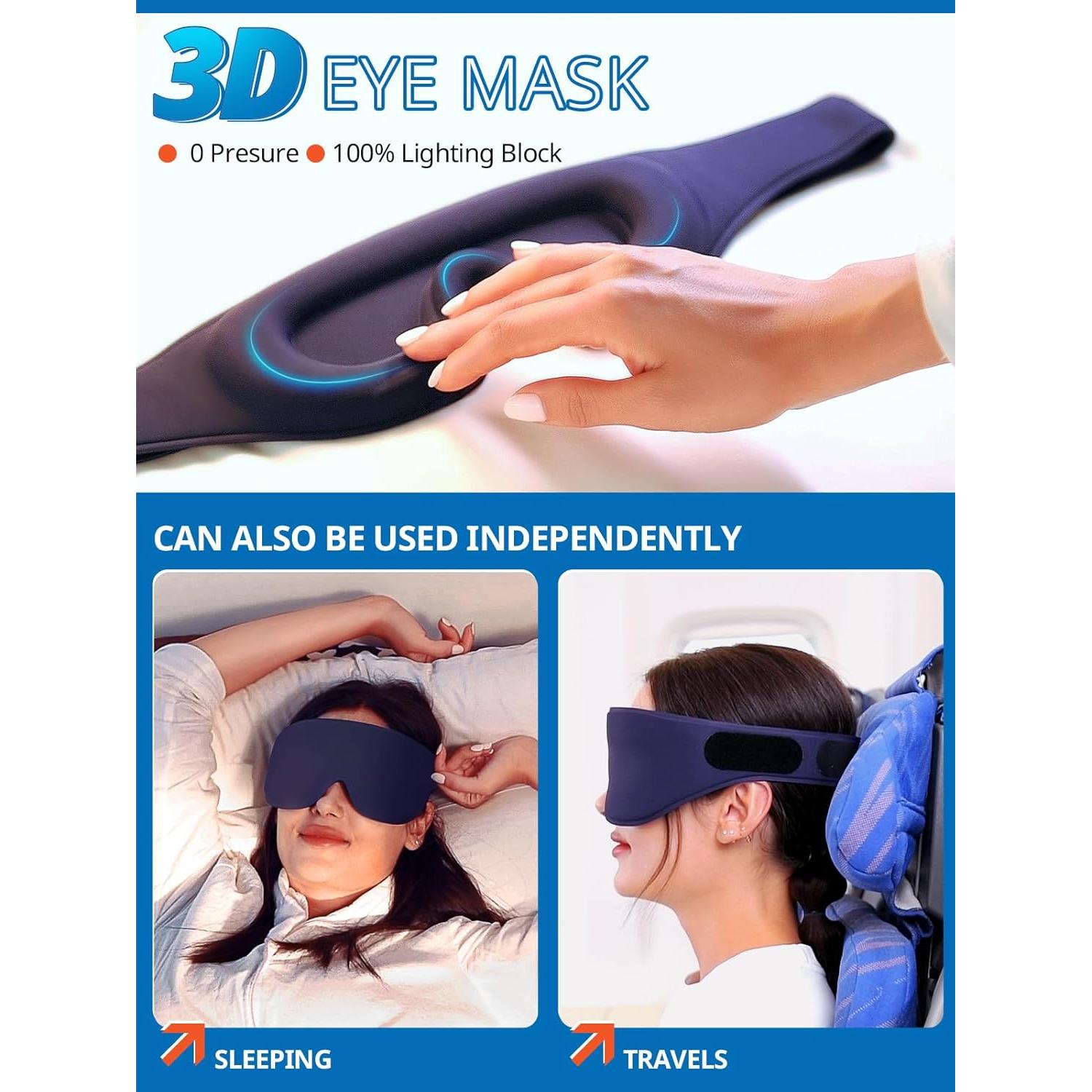 Correa para cabeza de avión SARISUN con máscara 3D negra