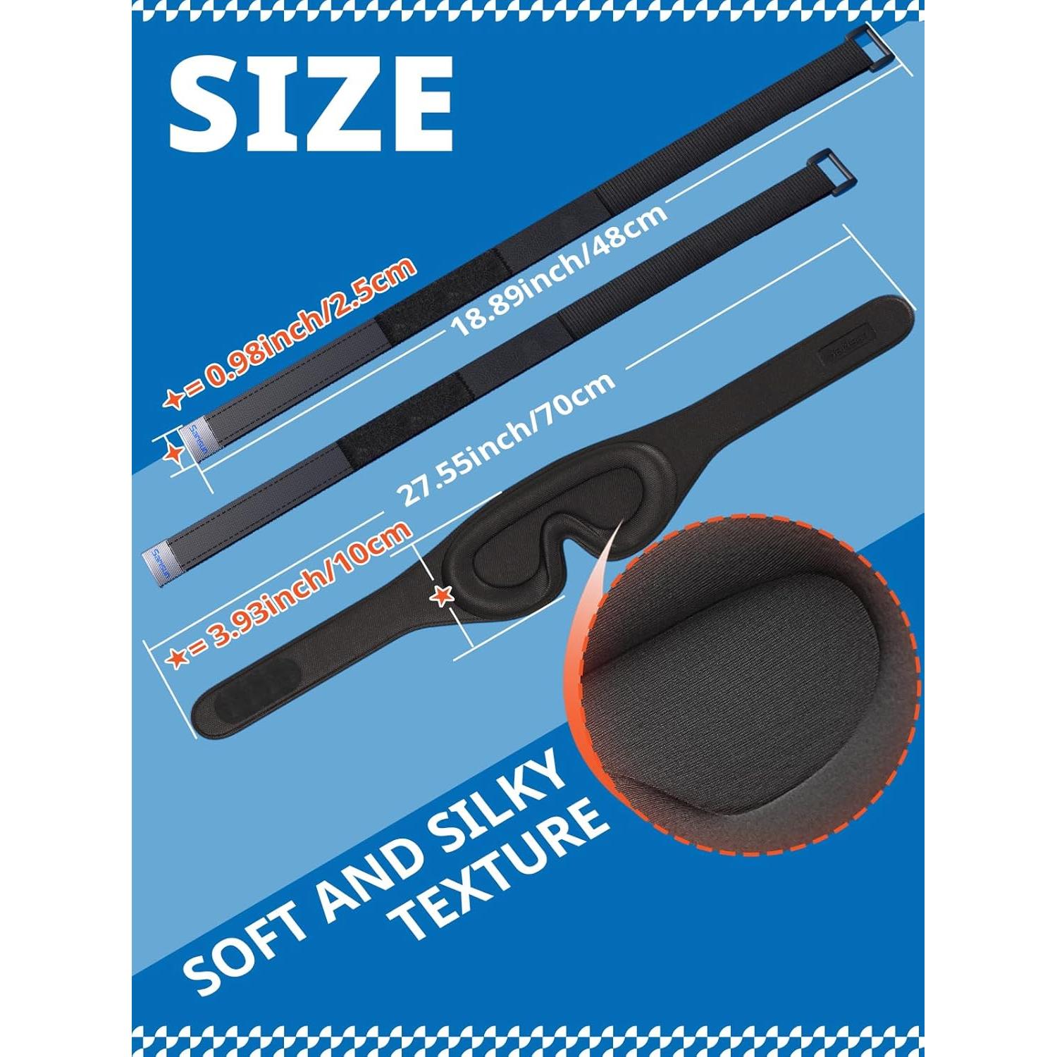 Correa para cabeza de avión SARISUN con máscara 3D negra