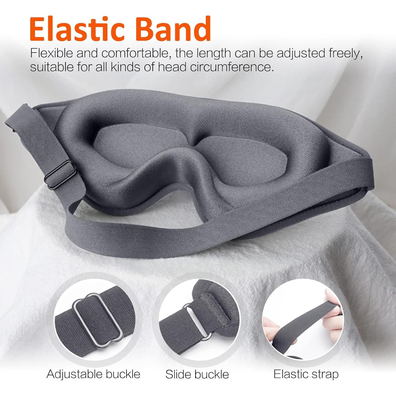 Máscara para dormir blackout AUPHIL 3D contorneada gris