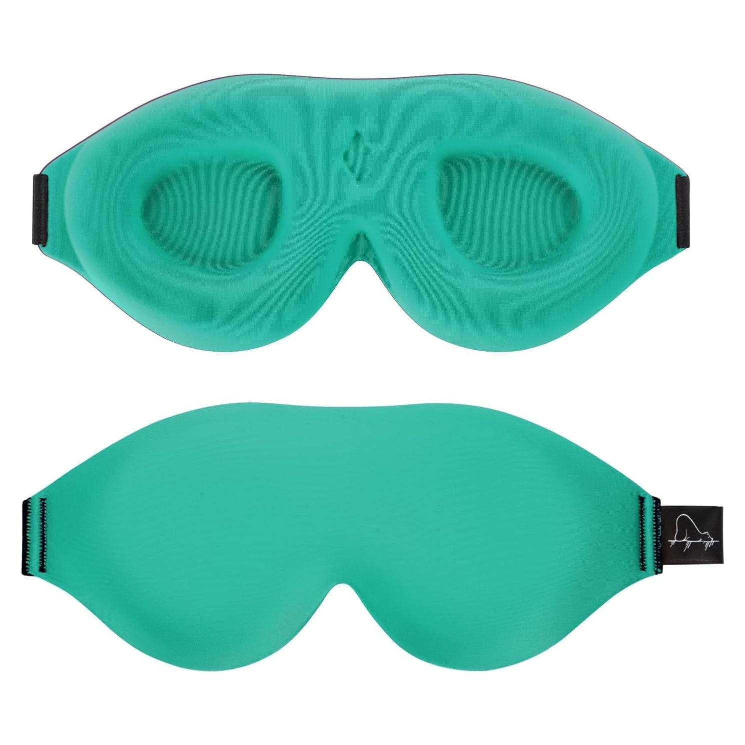 Máscara para dormir Sajakliy 3D opaca ajustable azul