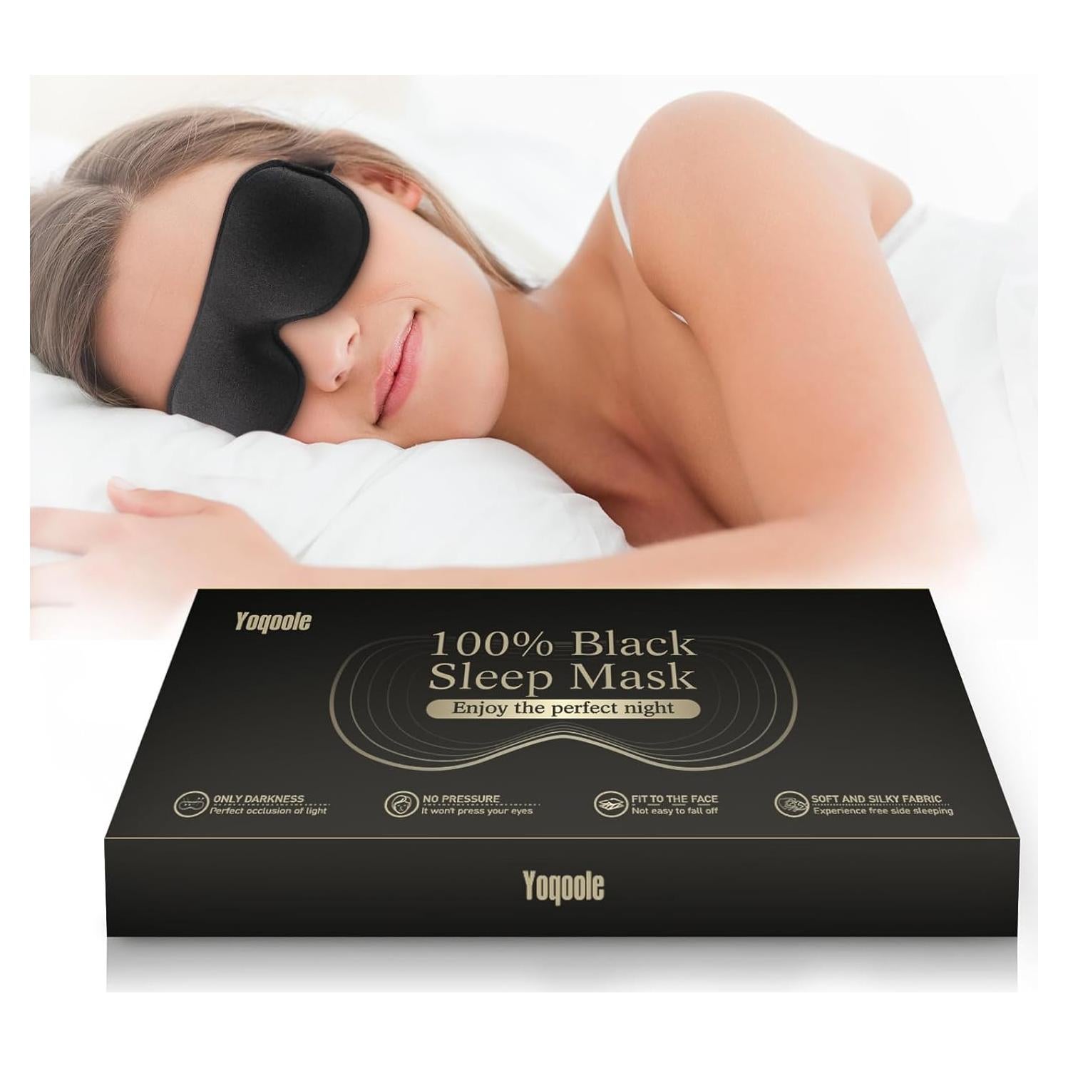 Máscara de Ojos para Dormir Yoqoole 3D Sin Presión 24.99cm