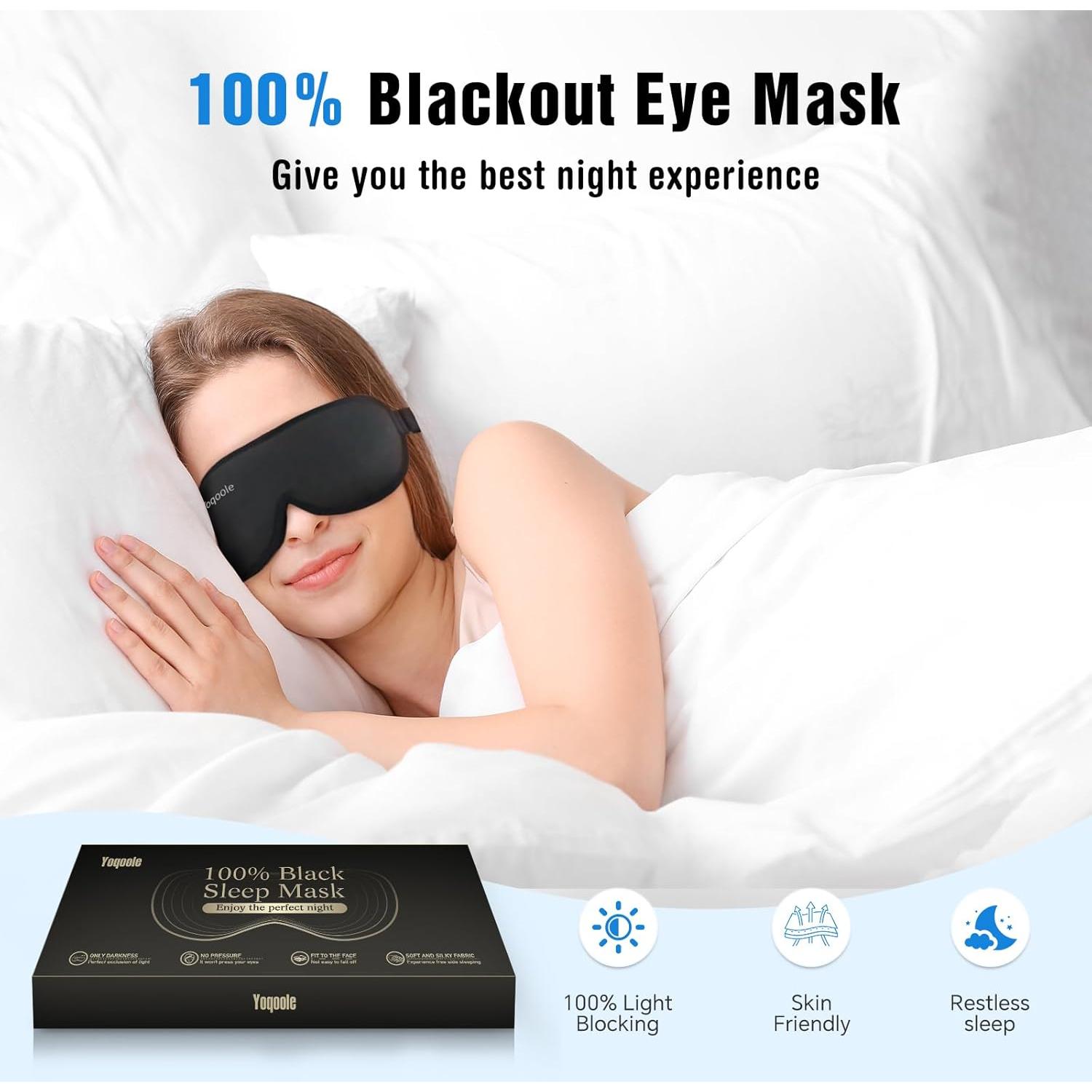 Máscara de Ojos para Dormir Yoqoole 3D Sin Presión 24.99cm