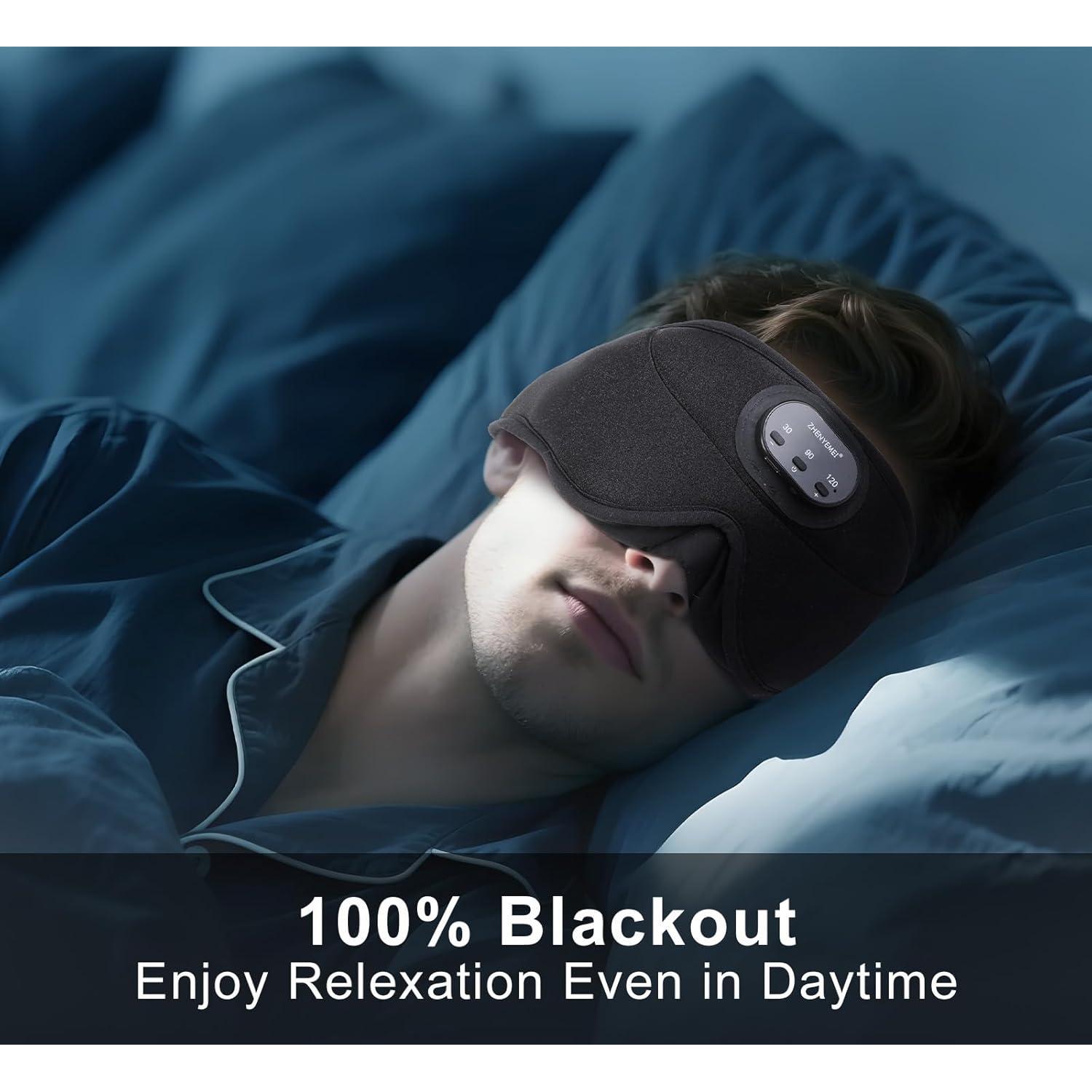 Máscara de Sueño Bluetooth ZHENYEMEI 3D con Temporizador
