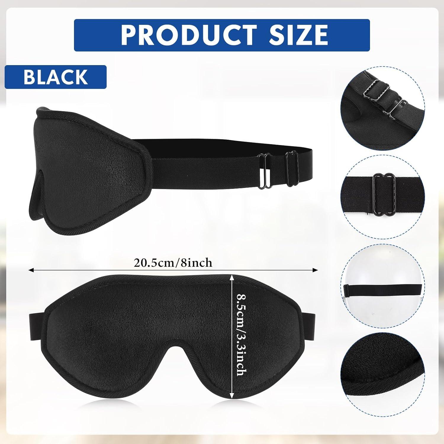 Máscara de Sueño 3D Coume para Niños Ajustable - Negro