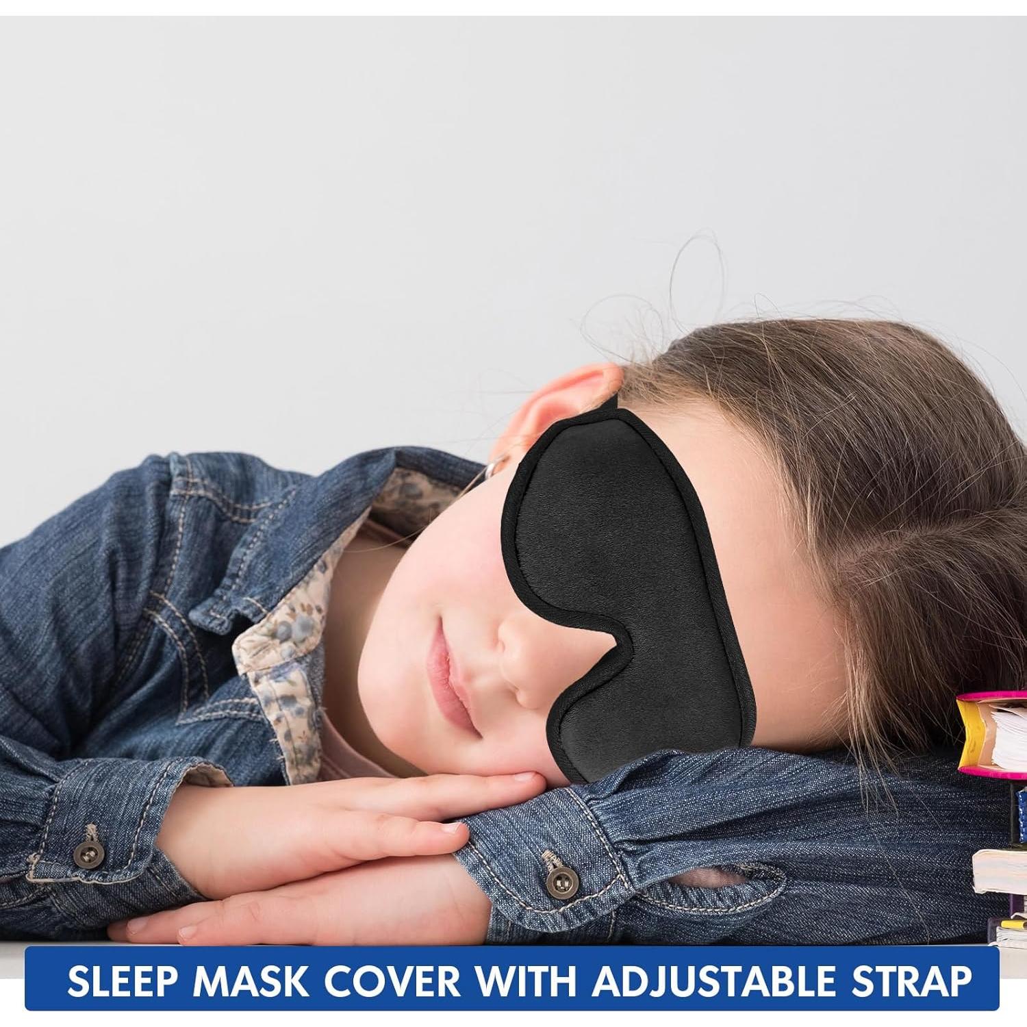 Máscara de Sueño 3D Coume para Niños Ajustable - Negro