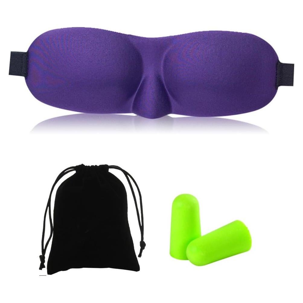 Máscara de Ojos Bringsine 3D Contorneada Opaca para Dormir