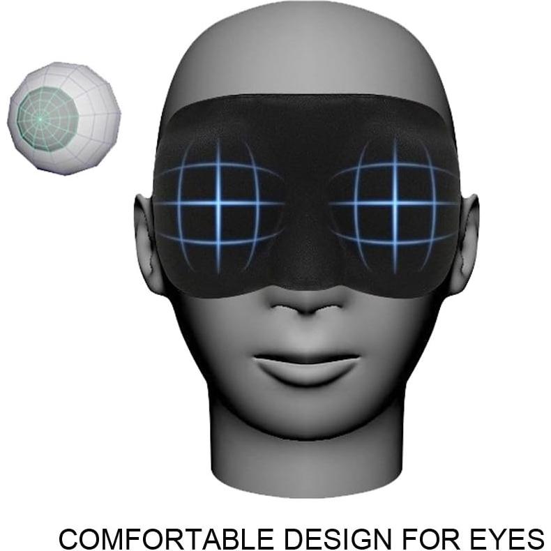 Máscara de Ojos Bringsine 3D Contorneada Opaca para Dormir