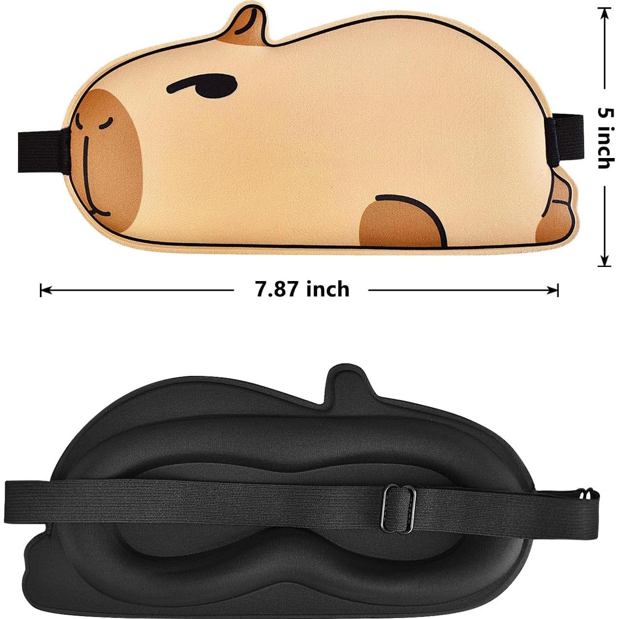 Máscara de Sueño 3D Capibara FUNAUPGO Suave y Transpirable