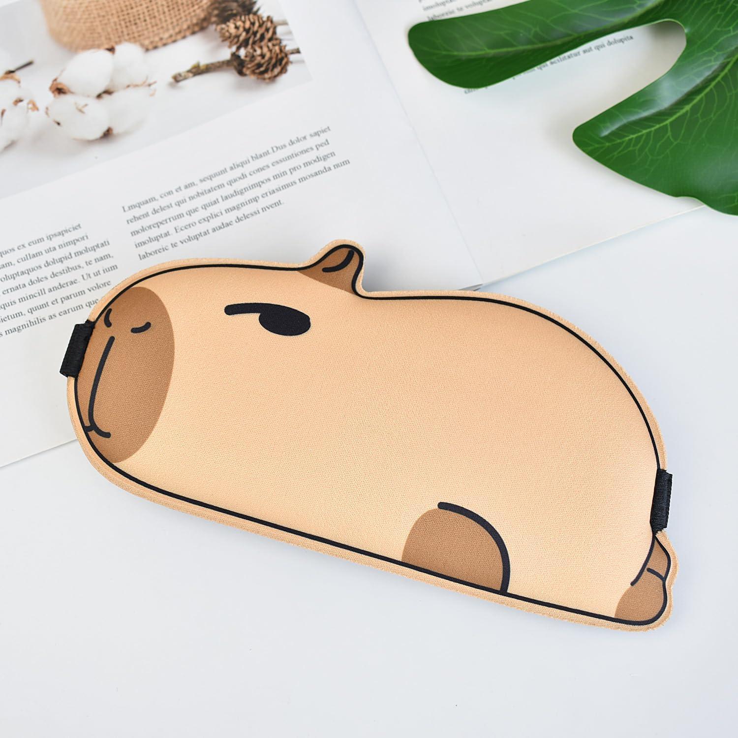 Máscara de Sueño 3D Capibara FUNAUPGO Suave y Transpirable