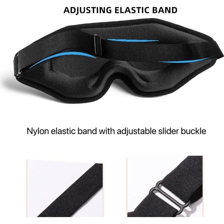 Máscara para dormir 3D FAN WU 100% opaca para ojos