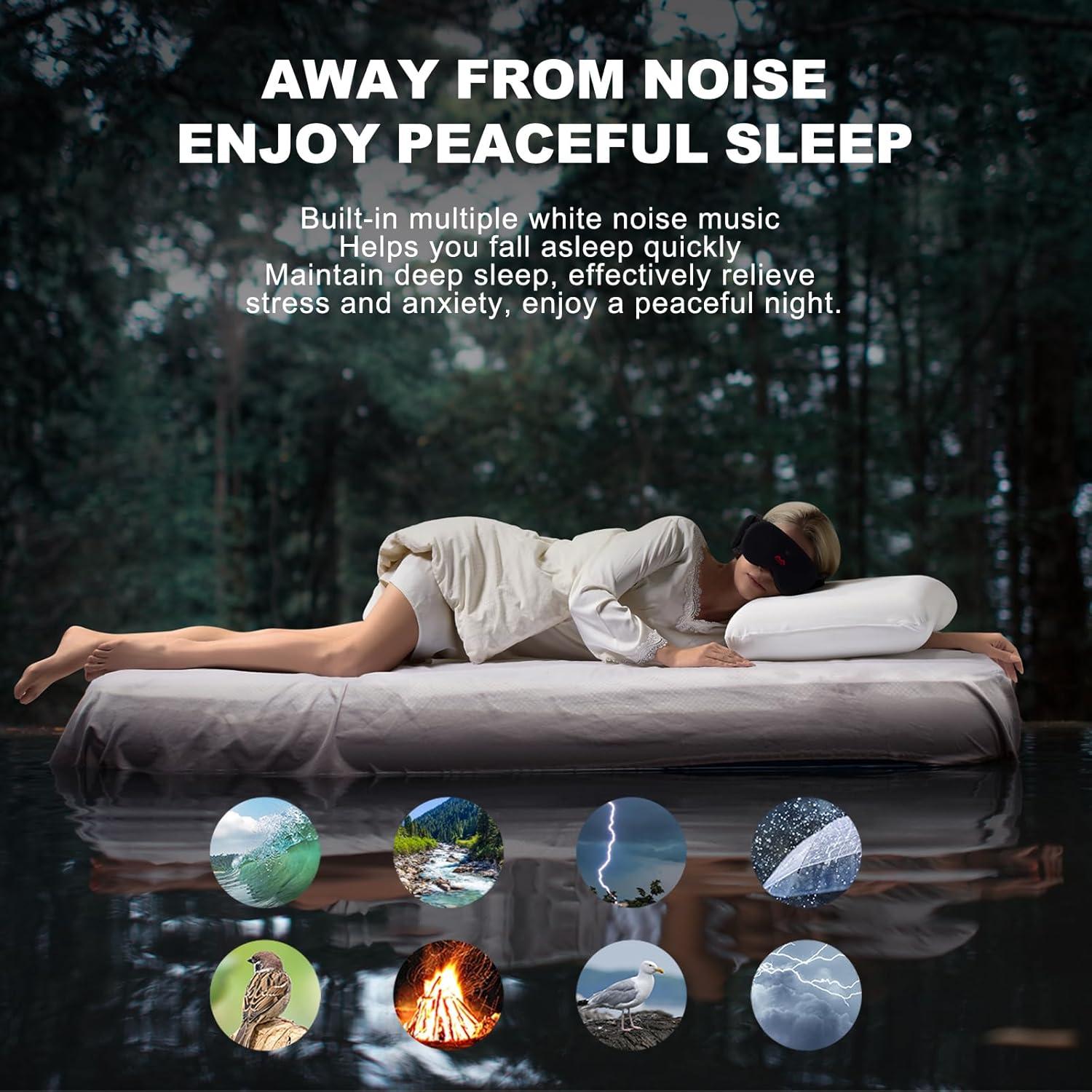 Máscara de Sueño 3D Fismool con Auriculares Bluetooth 5.4