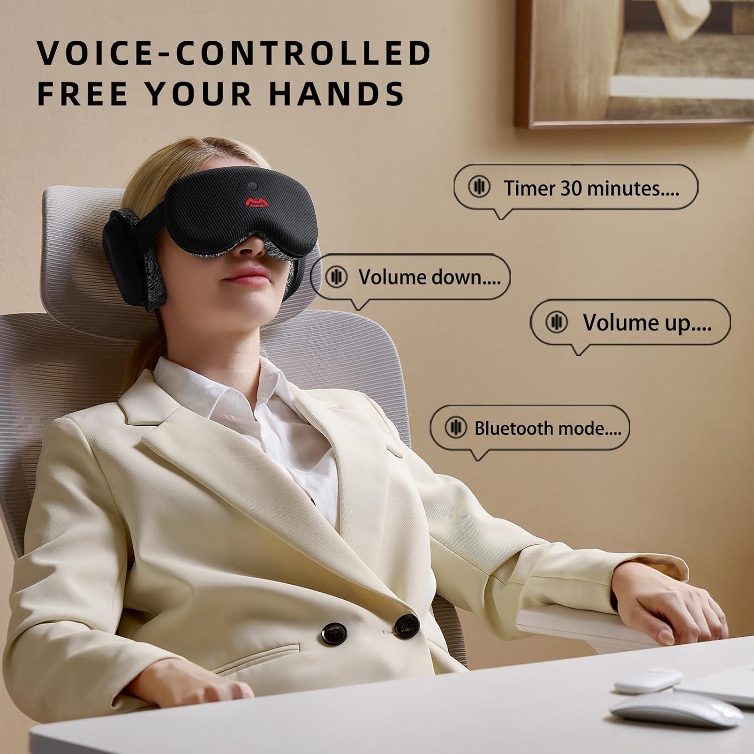 Máscara de Sueño 3D Fismool con Auriculares Bluetooth 5.4