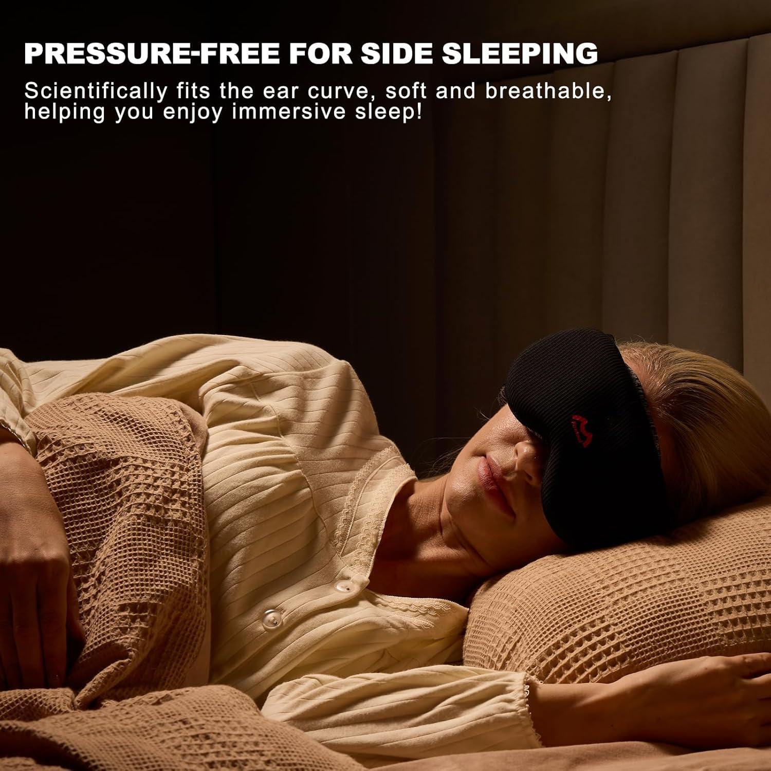 Máscara de Sueño 3D Fismool con Auriculares Bluetooth 5.4