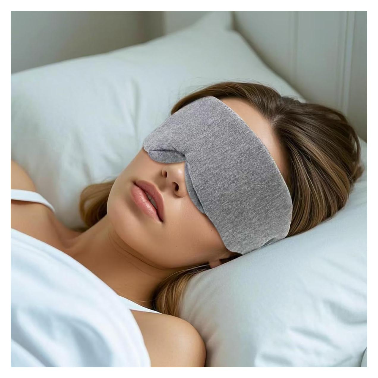 Máscara de Ojos 3D Amoselep para Sueño Profundo - Blanca