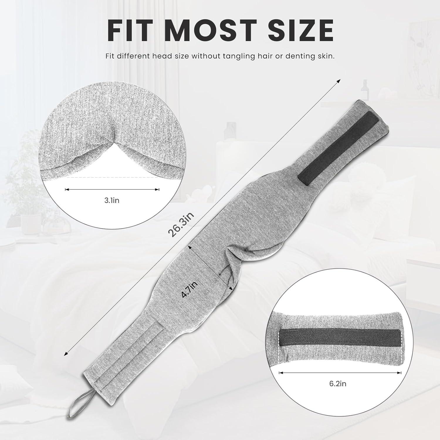 Máscara de Ojos 3D Amoselep para Sueño Profundo - Blanca