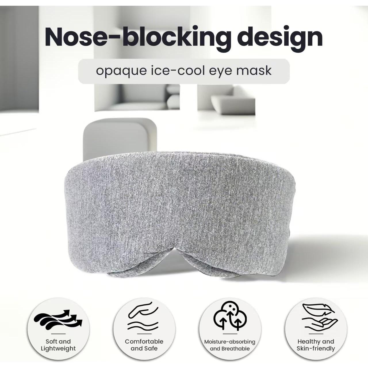 Máscara de Ojos 3D Amoselep para Sueño Profundo - Blanca