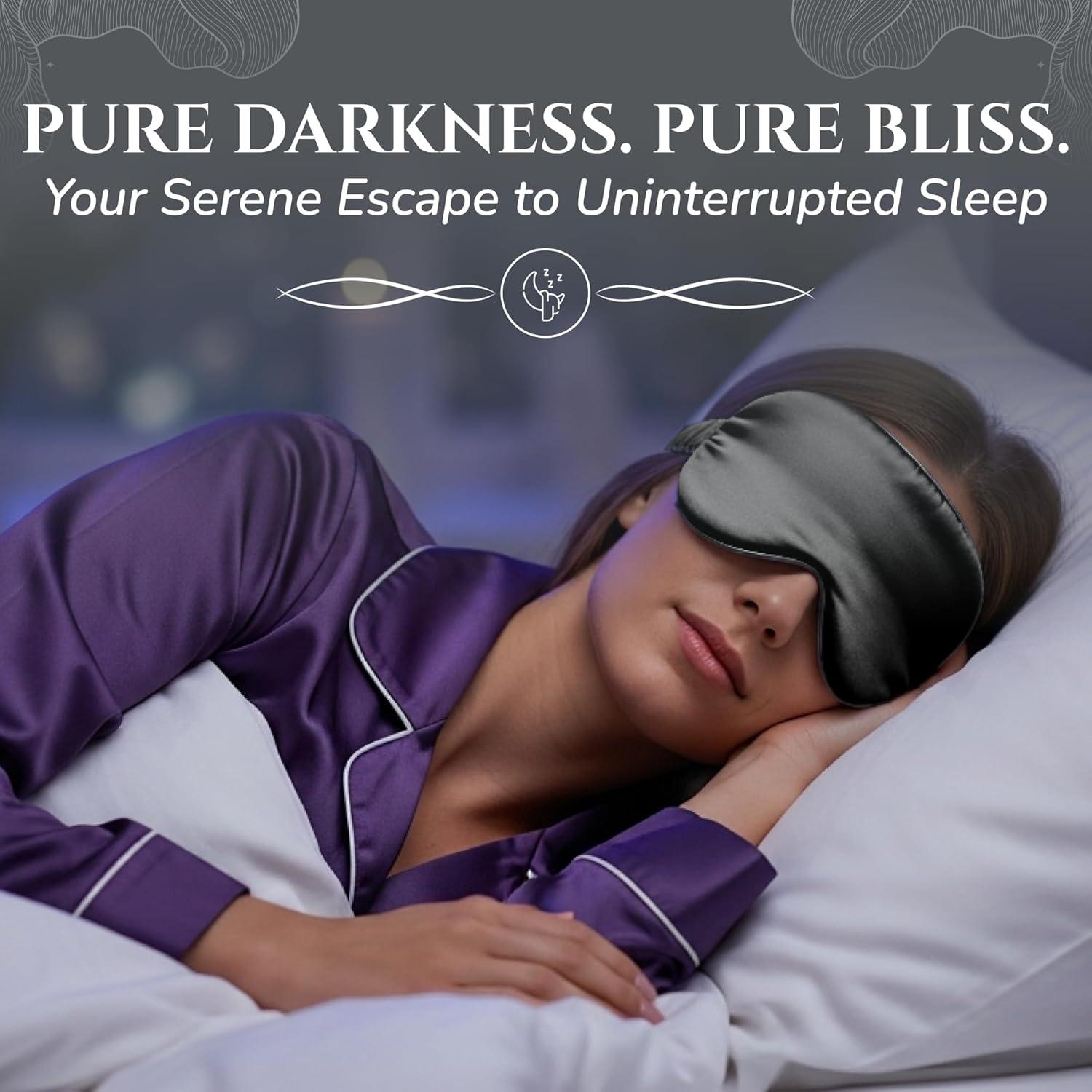 Máscara de Sueño de Seda Morera Sleep Sanctuary - Oscuridad Total