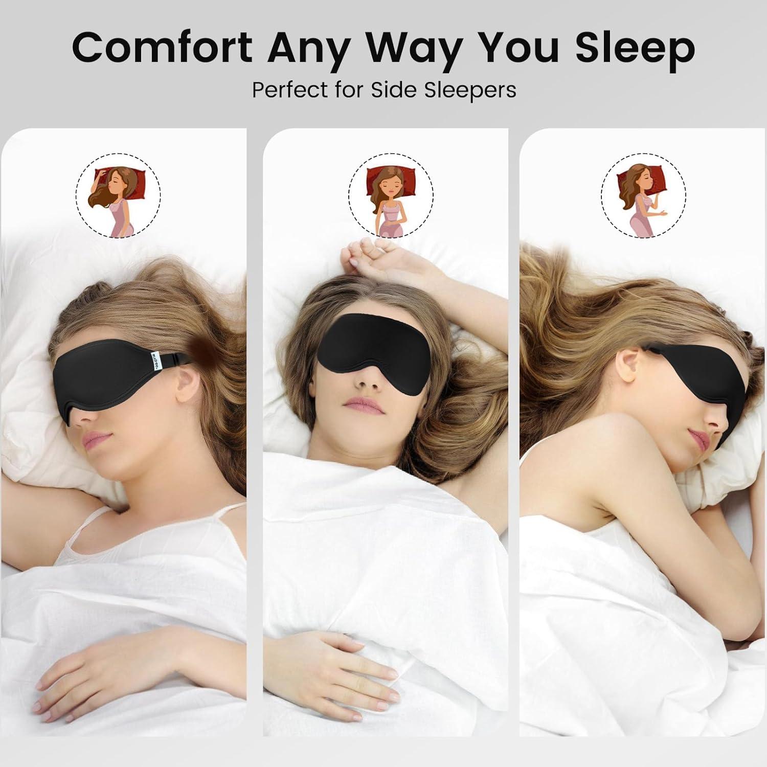 Máscara de Sueño Audree 3D Bloqueadora de Luz Negra