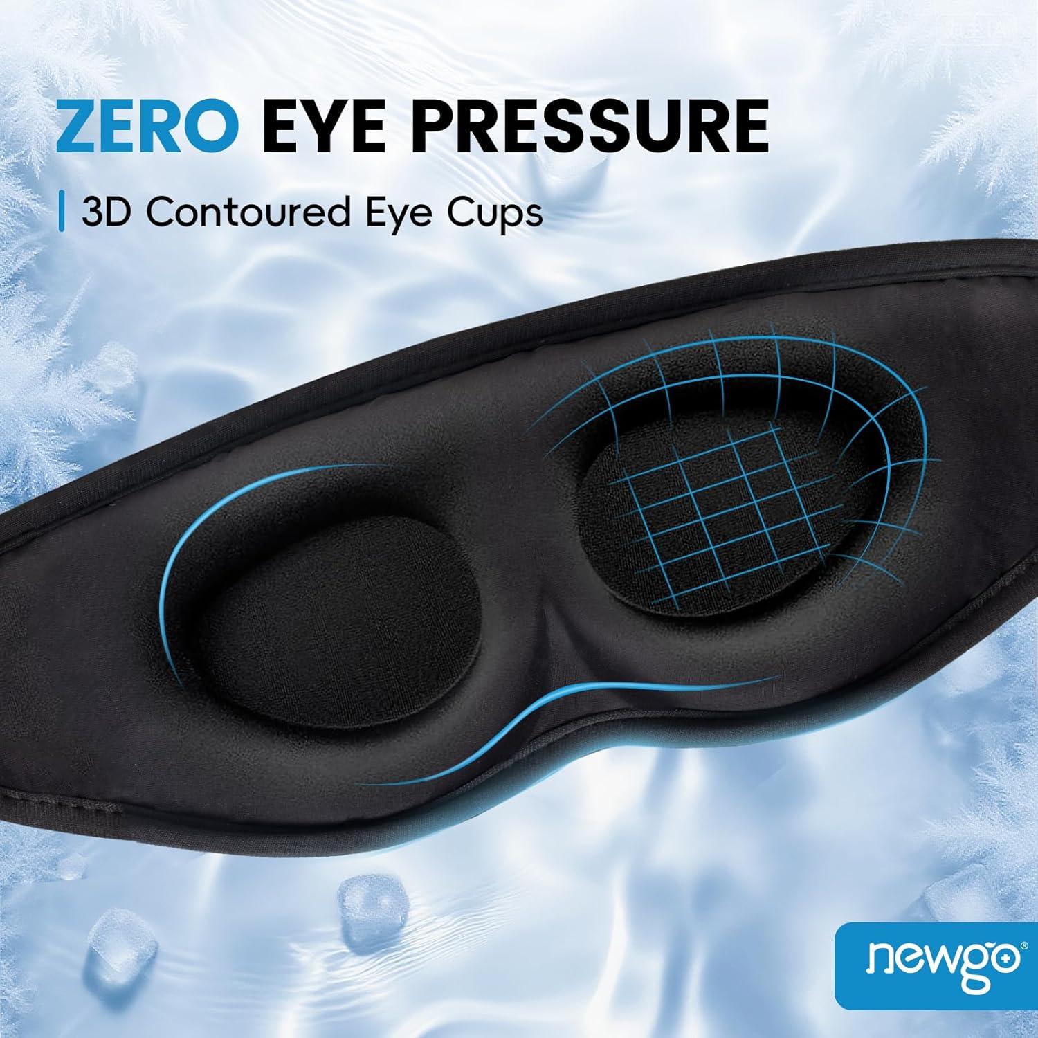 Máscara de Gel Frío para Ojos NEWGO 3D Suave Alivio Estrés