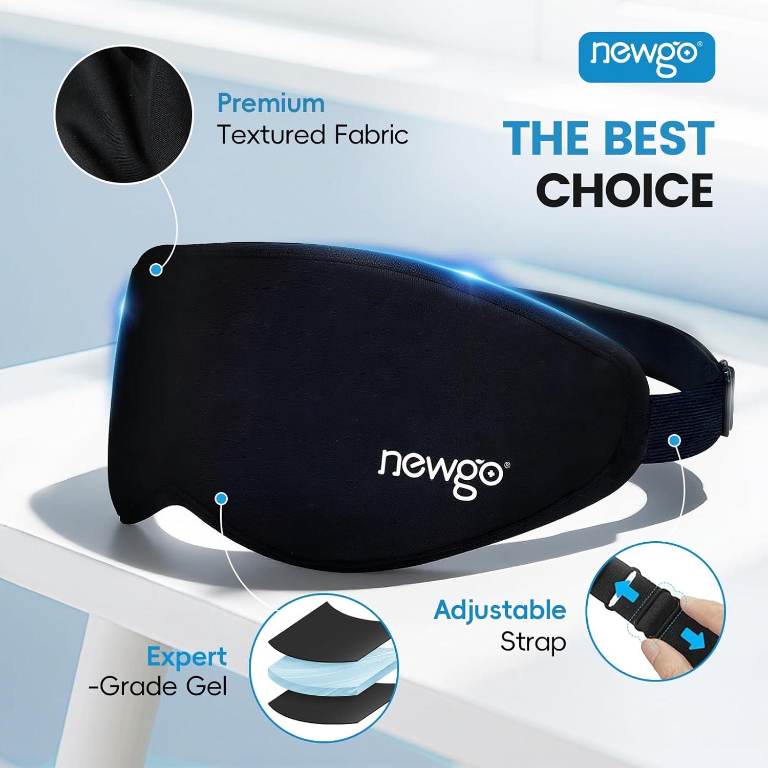 Máscara de Gel Frío para Ojos NEWGO 3D Suave Alivio Estrés