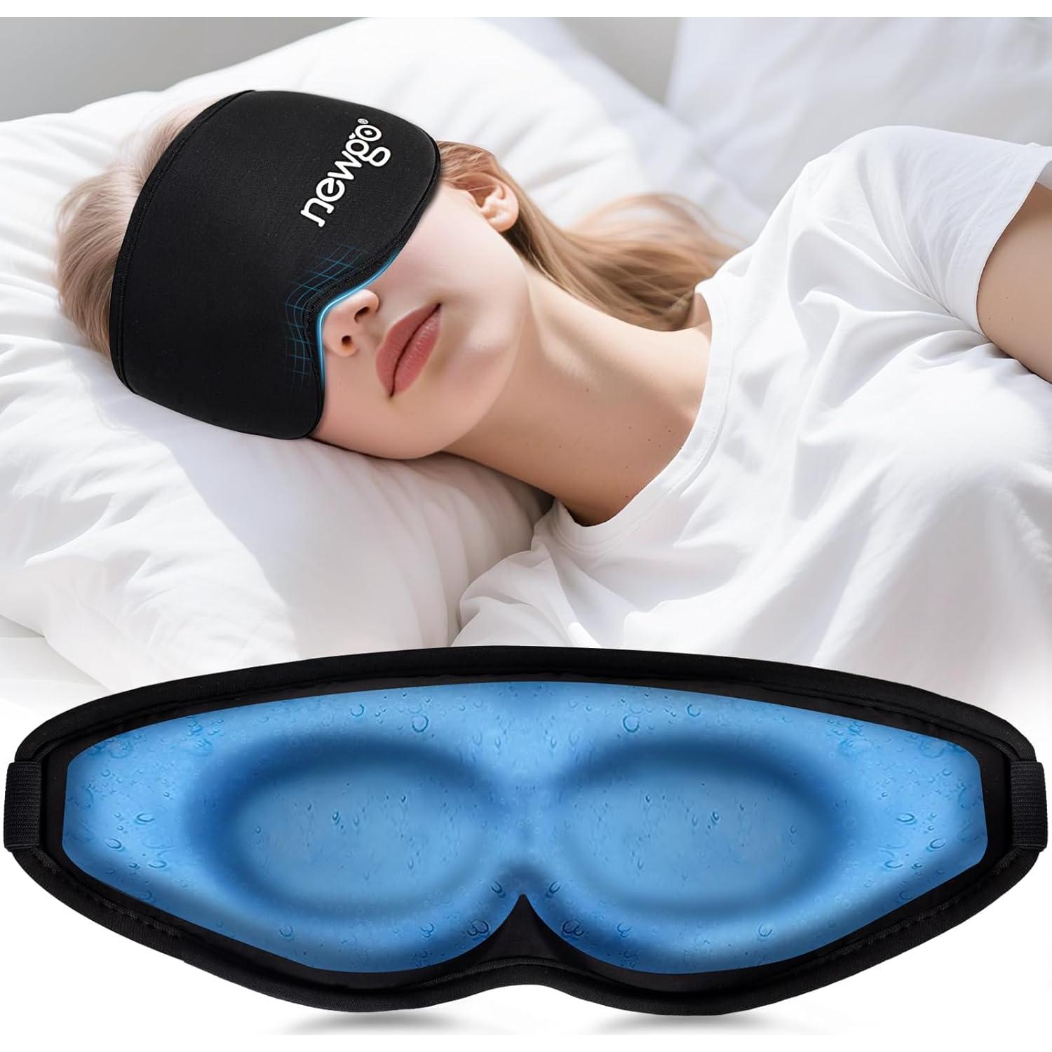 Máscara de Gel Frío para Ojos NEWGO 3D Suave Alivio Estrés