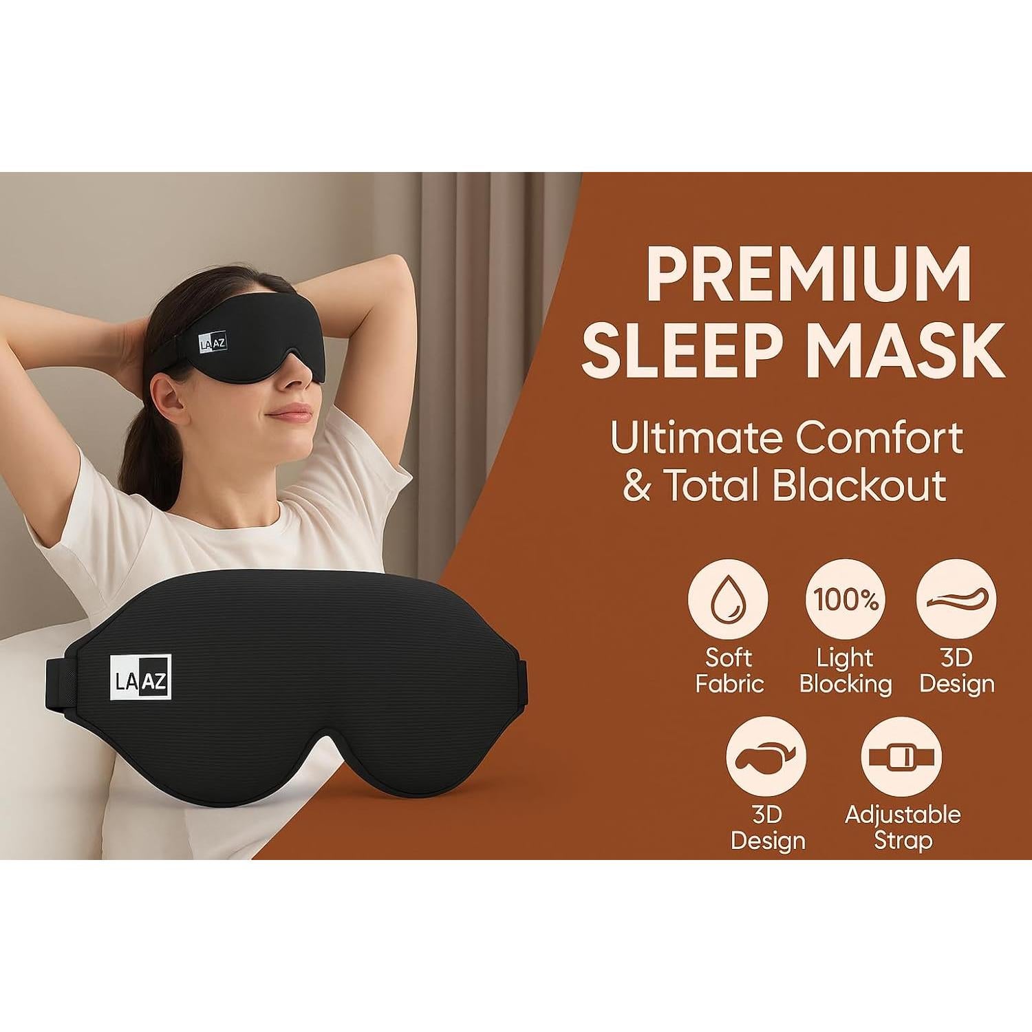 Máscara de Sueño LAAZ con Peso de Seda y Enfriamiento