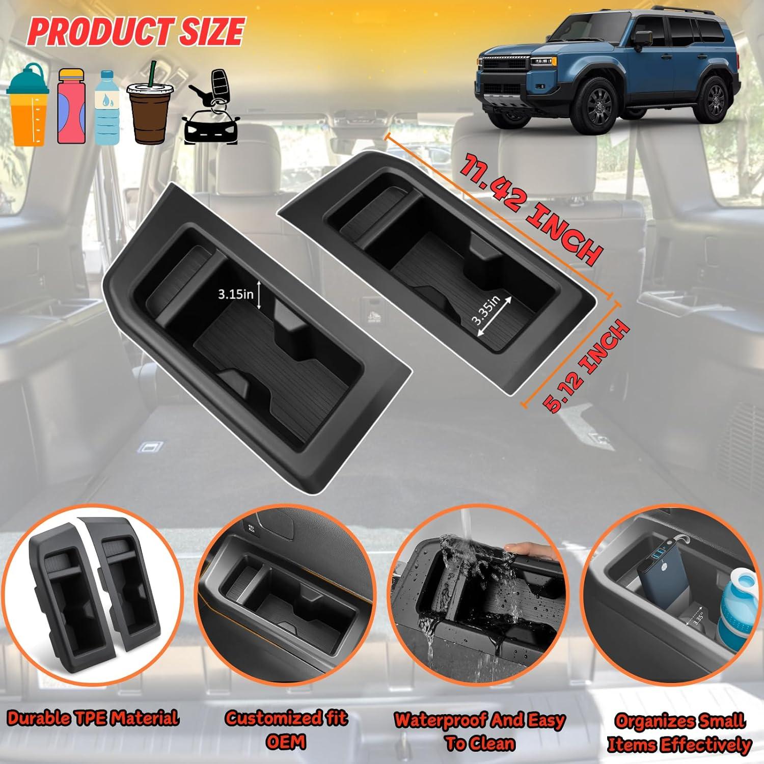 Inserto Soporte para Tazas Toyota Land Cruiser 2024-2025 Negro