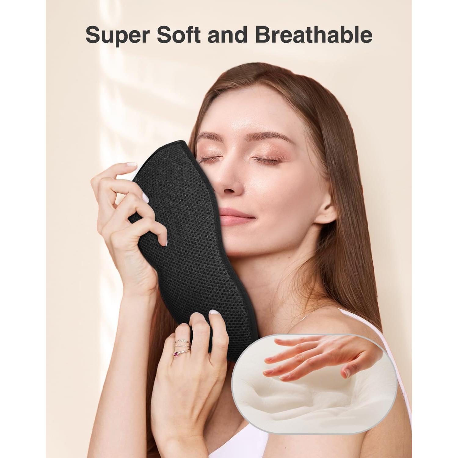 MABAO 2 Paquetes Máscaras de Sueño 3D Ajustables Bloqueo Luz