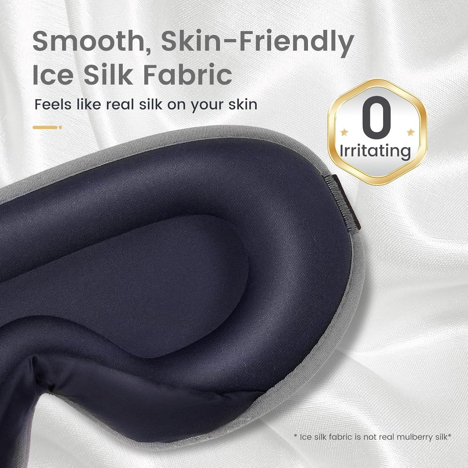 Máscara de Sueño Ringchan 3D Blackout Gris - Sin Presión