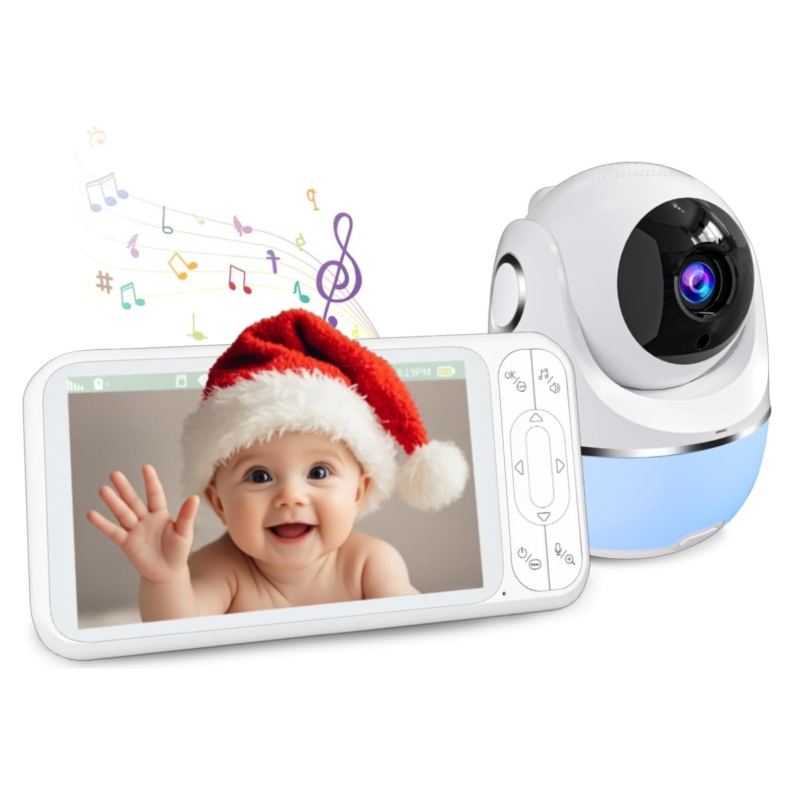 Monitor de Bebé Buradin HC-IH01 1080P 5" con Audio y Visión Nocturna