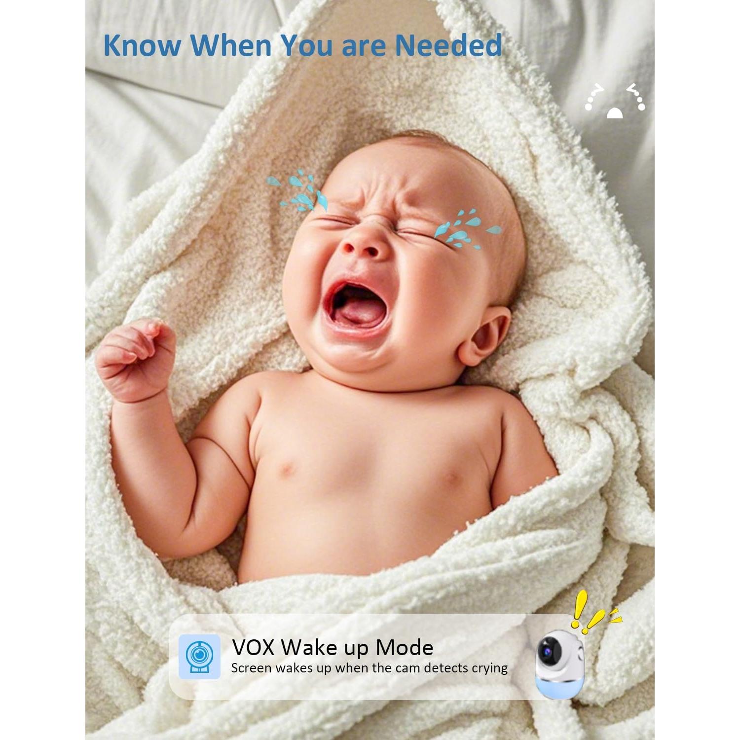 Monitor de Bebé Buradin HC-IH01 1080P 5" con Audio y Visión Nocturna