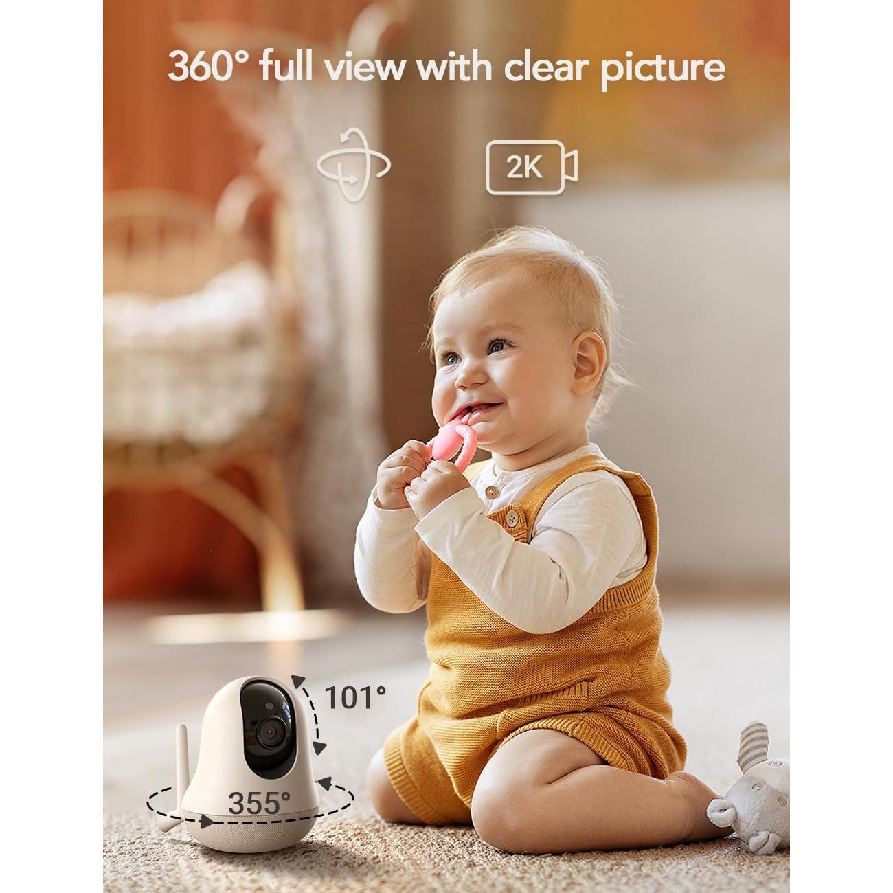Monitor Inteligente para Bebés Nooie 2K con Audio y WiFi