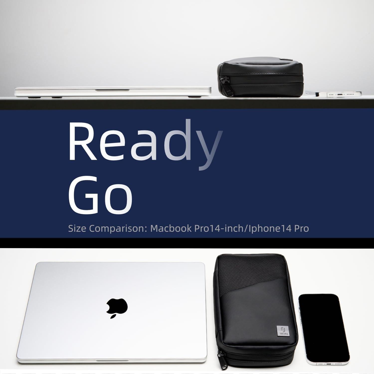 Estuche Organizador de Electrónica WIWU MBM Negro 22x14.1cm