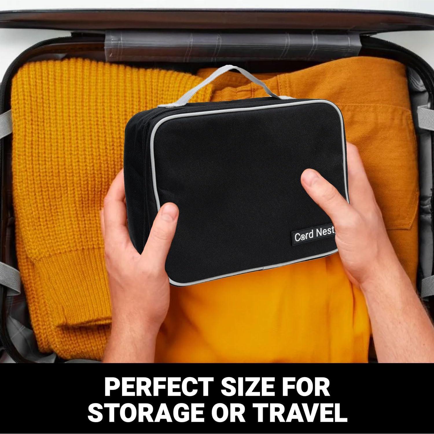 Bolsa Organizadora de Cables CordNest - Estuche Plegable Negro