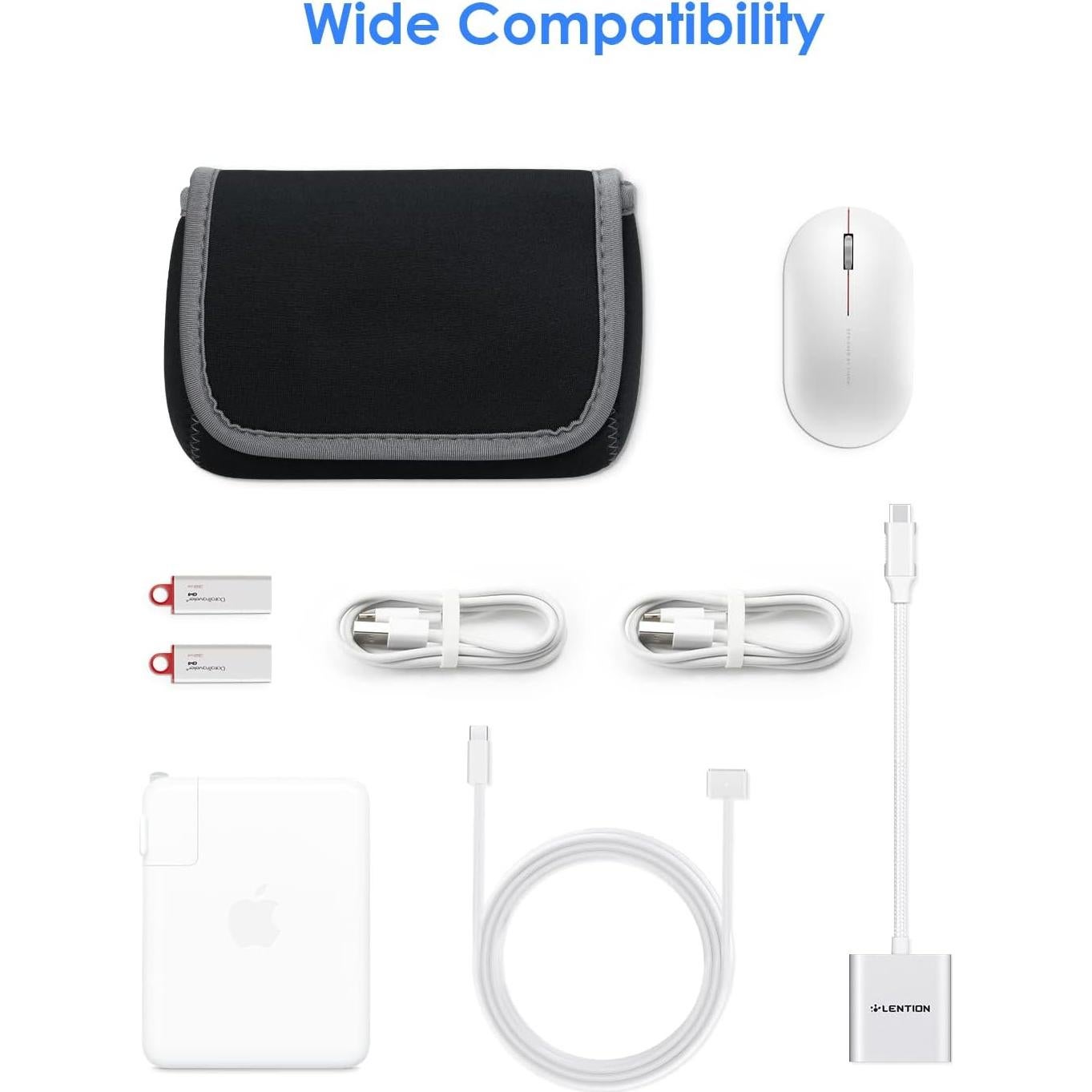 Bolsa Organizadora LENTION para Accesorios Electrónicos - Gris