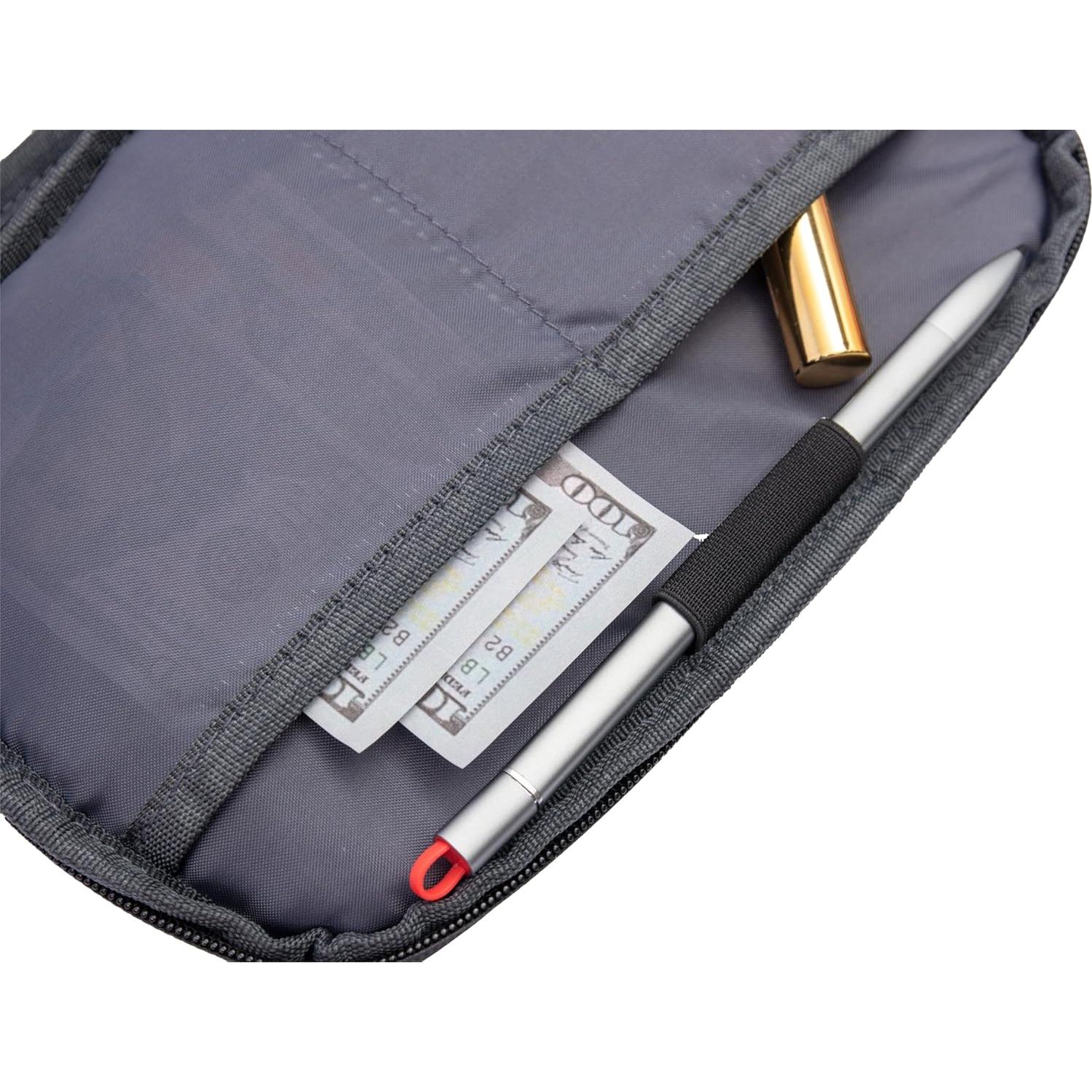 RadioShack Small Electronic Organizer Travel Case, Tablet Carrying Case and Storage Organizer for Smartphones, Chargers, Earphones, Cables, and More, Black