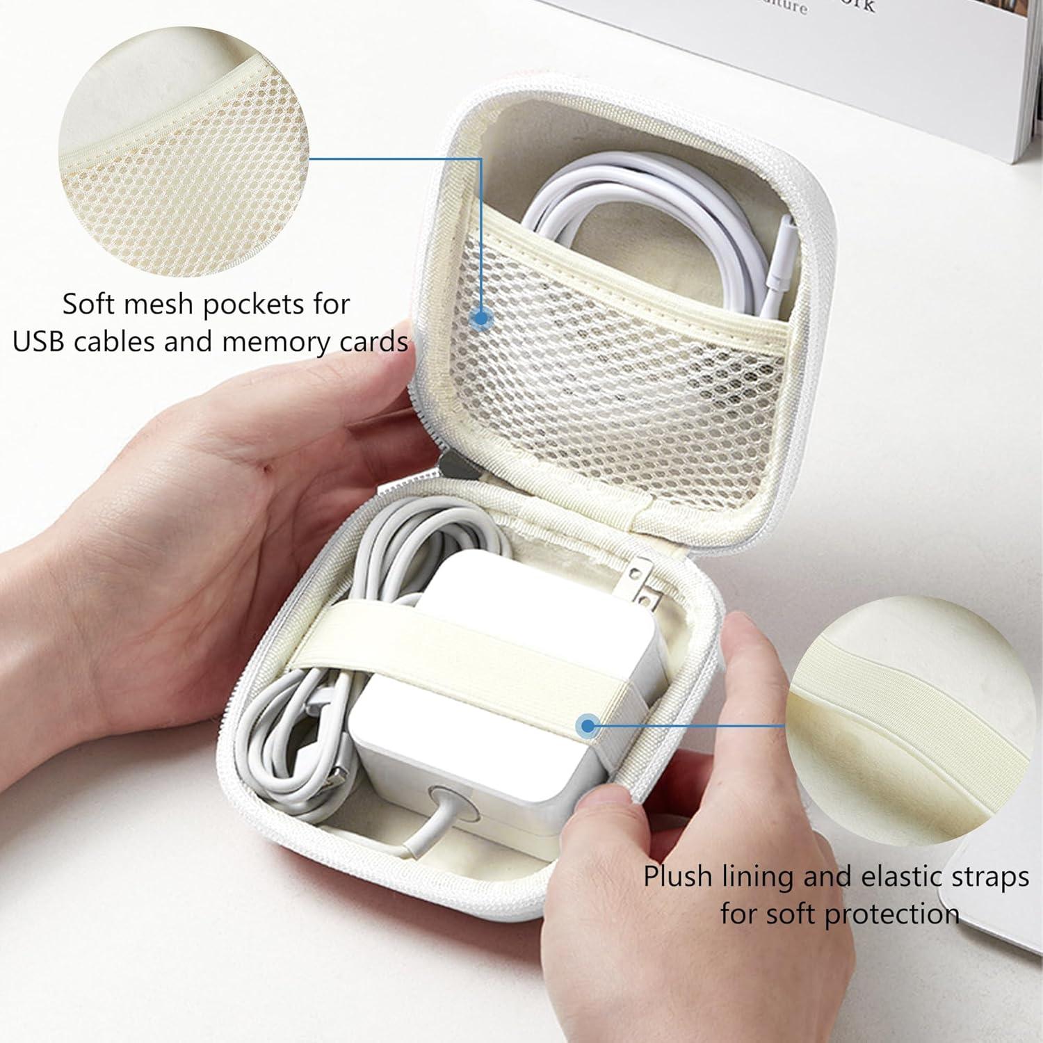 Funda de Cargador Linpr para MacBook - Estuche Organizador Blanco M