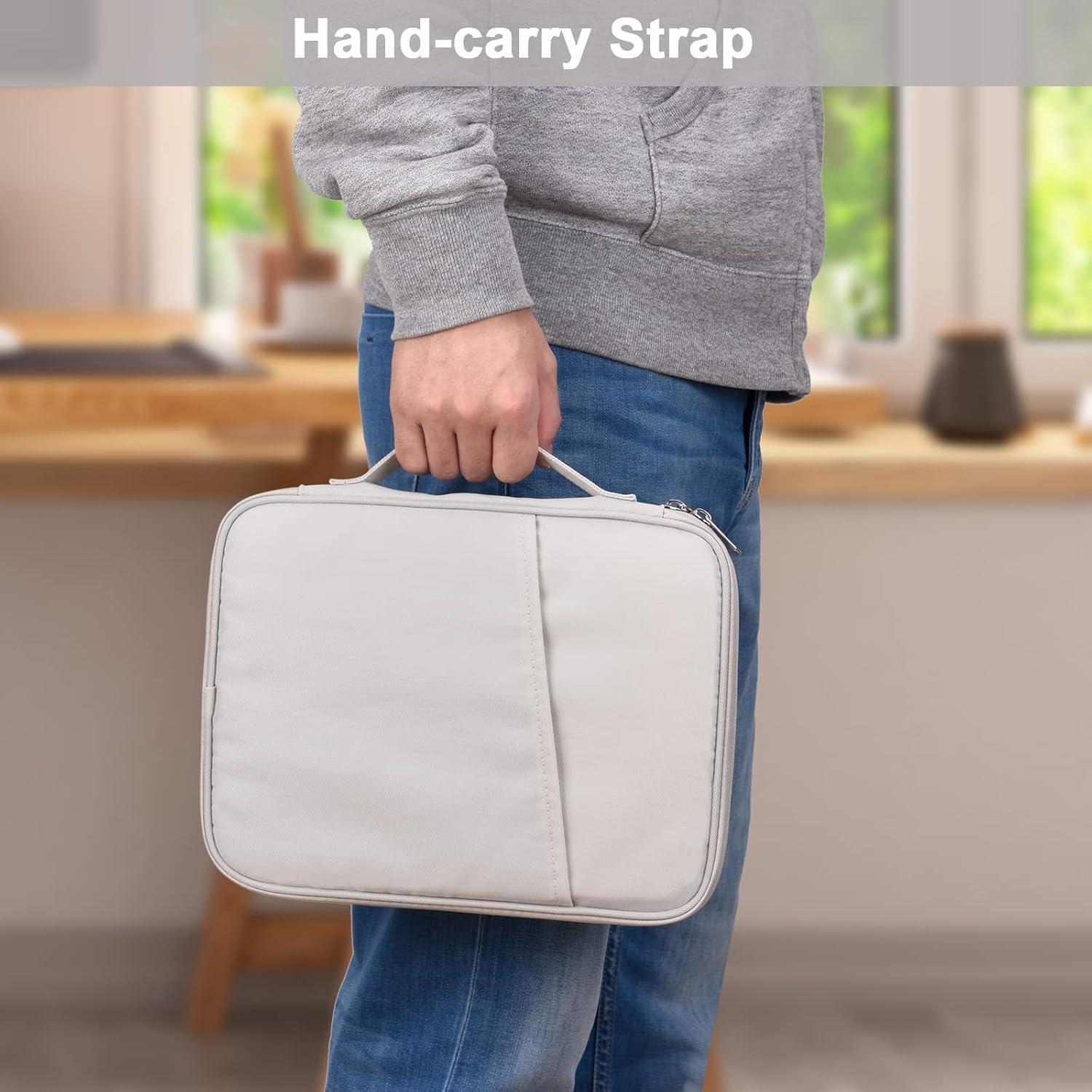 Organizador Funda de Viaje MoonV para iPad 11" Gris Blanco