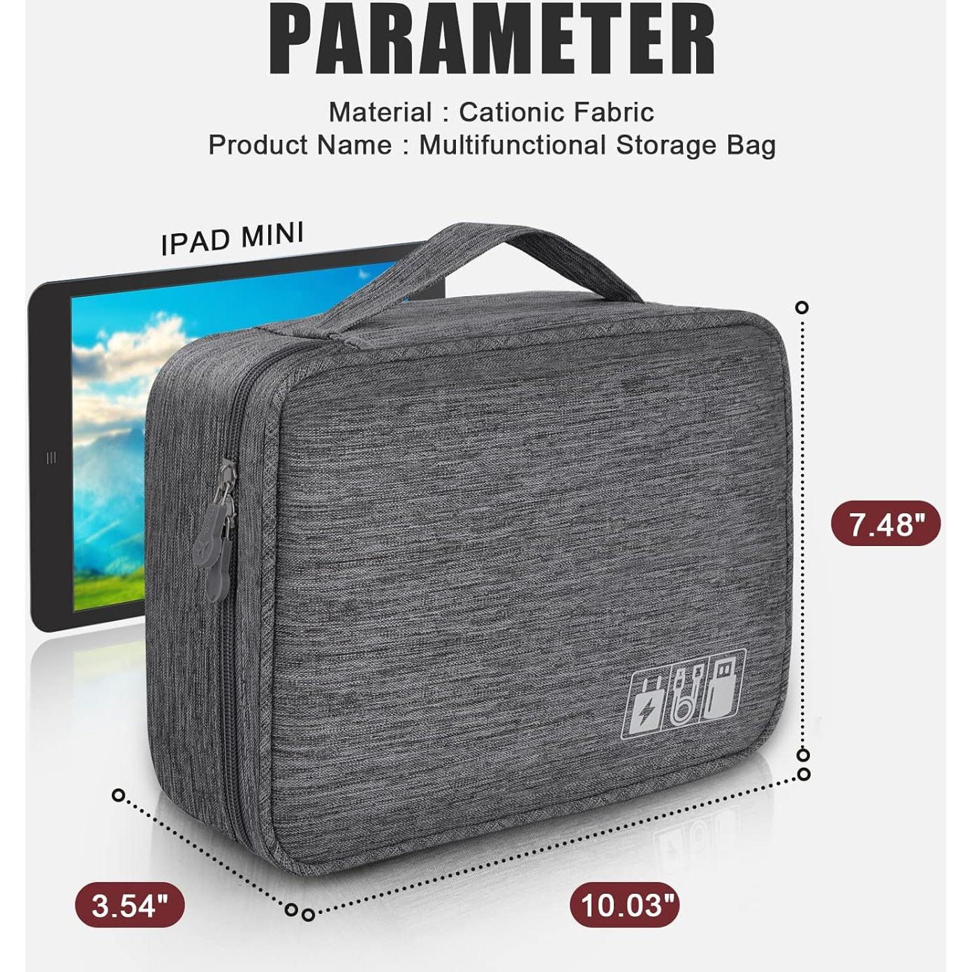 Organizador Electrónico de Viaje XINGXINRONG Doble Capa 25.5x19x9cm